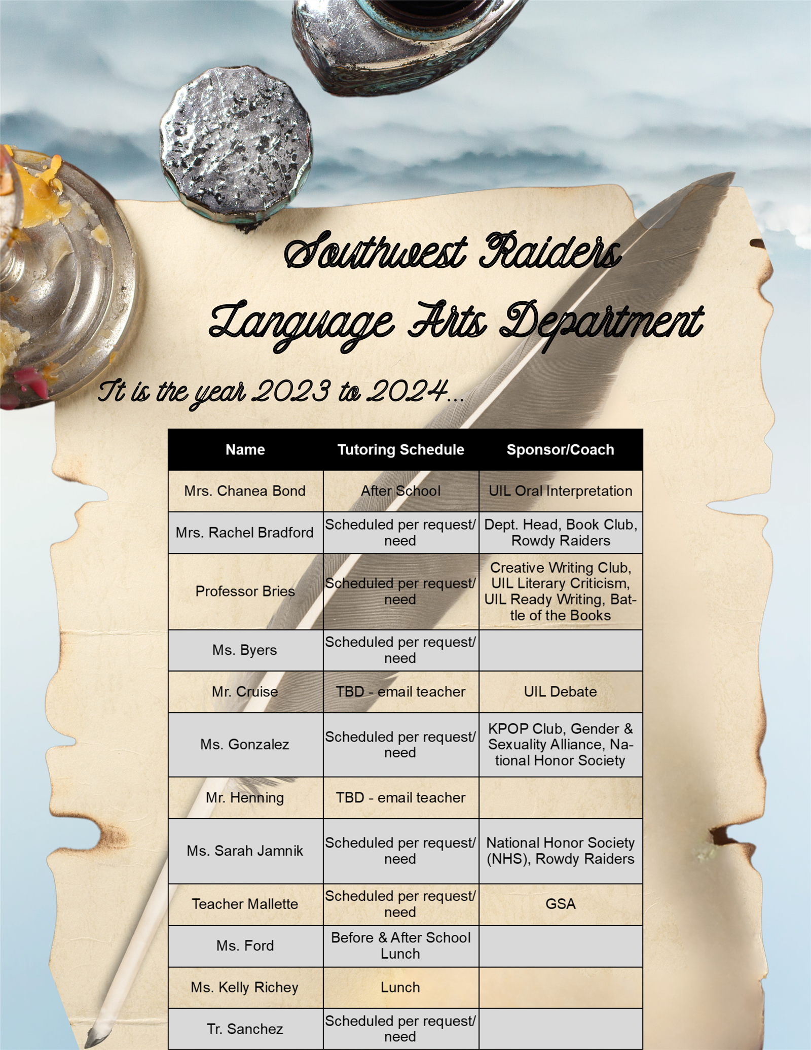 Language Arts Flyer